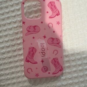 Pink Cowboy Boot loopy Phone Case